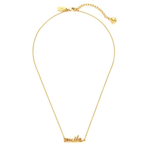 Kate Spade 12K Gold Smile Pendant Necklace - Picture 4 of 5